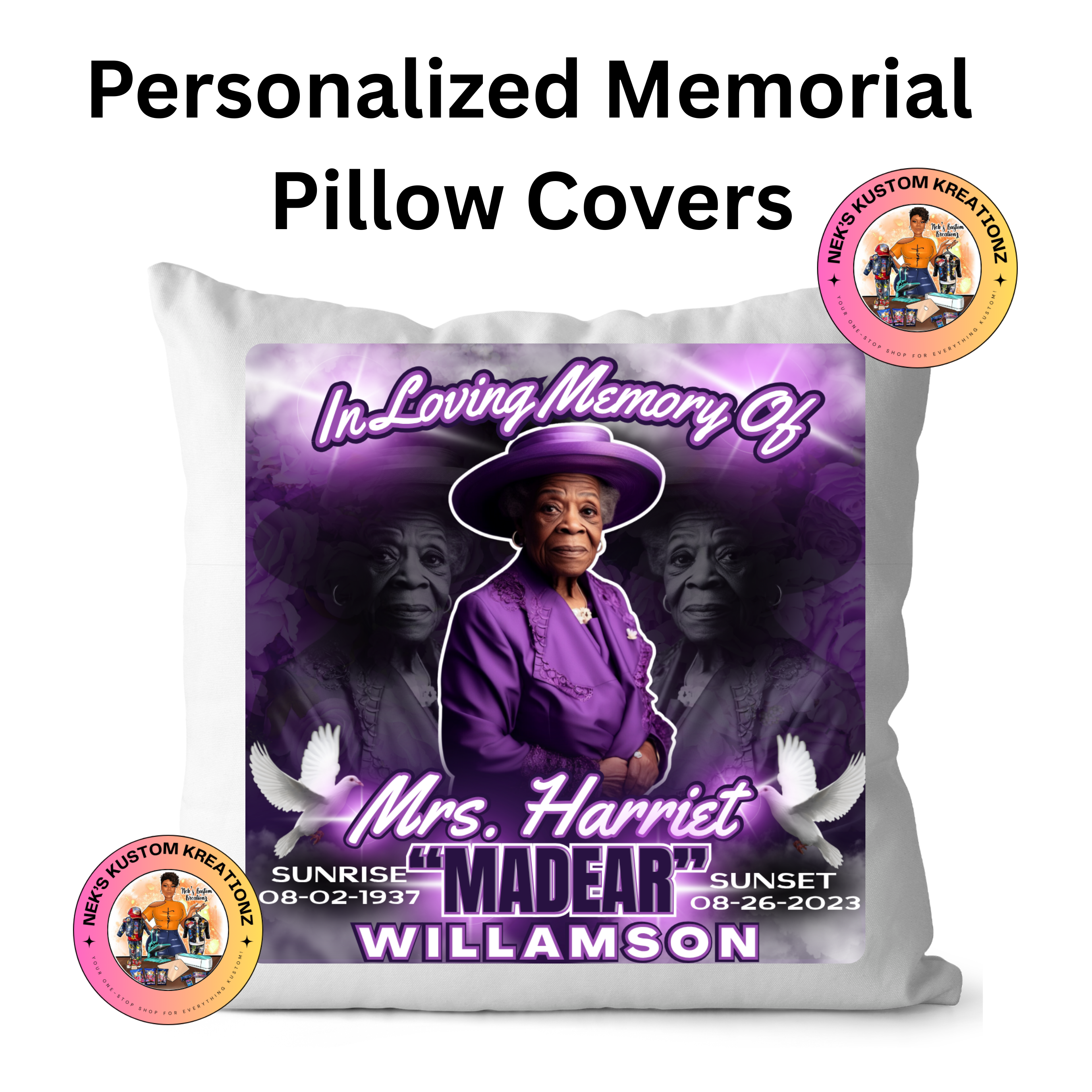 Memorial Pillow Cover – Cherish Their Memory