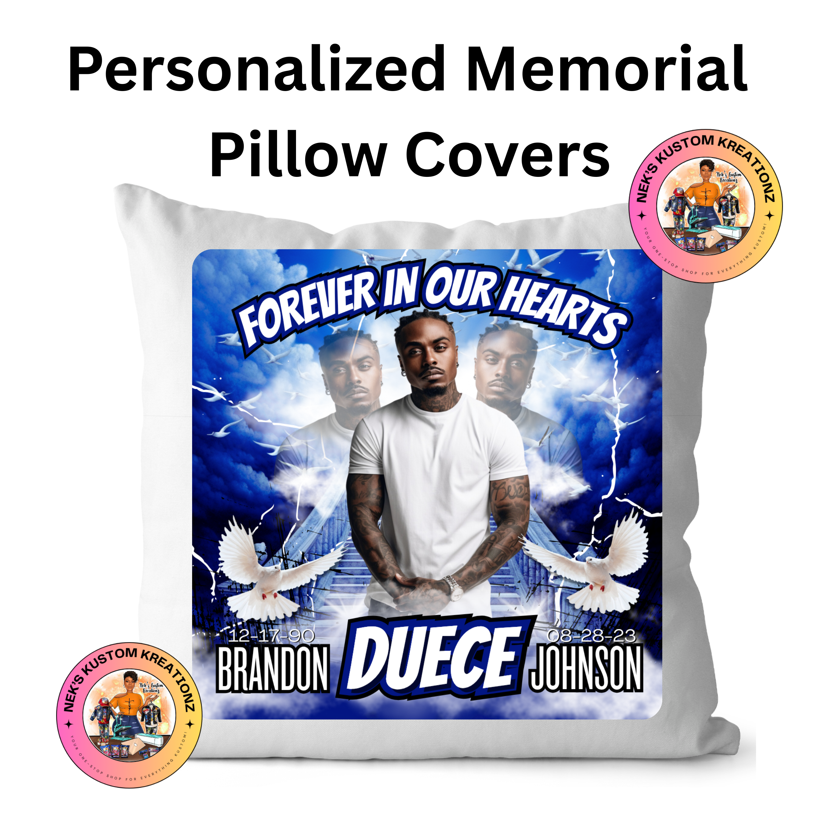 Memorial Pillow Cover – Cherish Their Memory