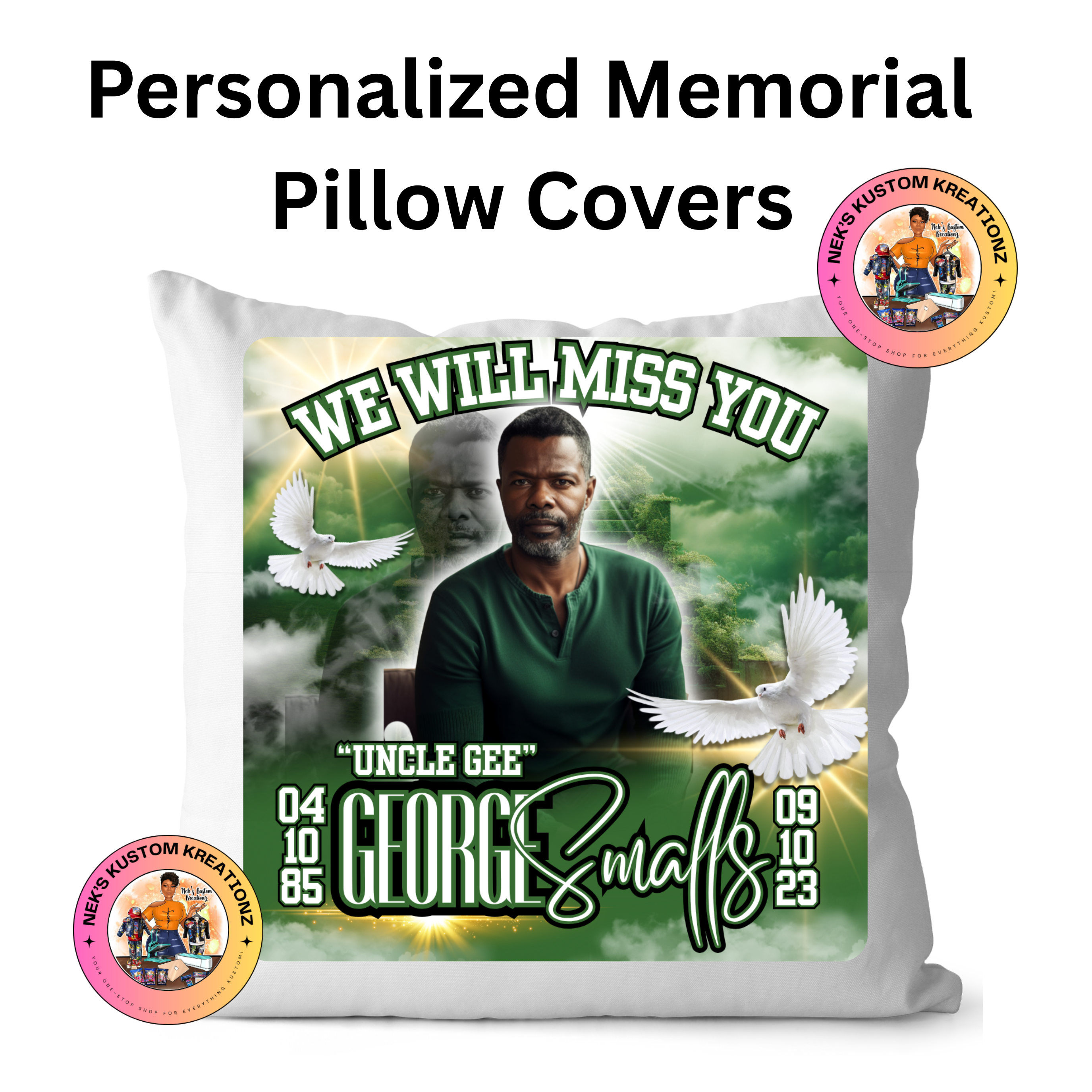 Memorial Pillow Cover – Cherish Their Memory