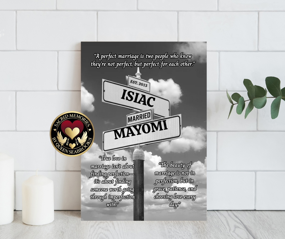Couple Street Sign Canvas